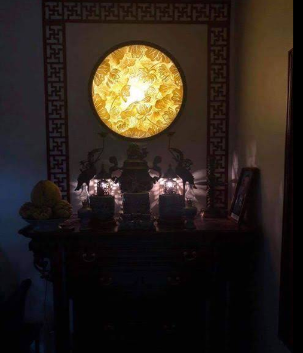 Tranh Trúc Chỉ Mẫu Hoa Sen